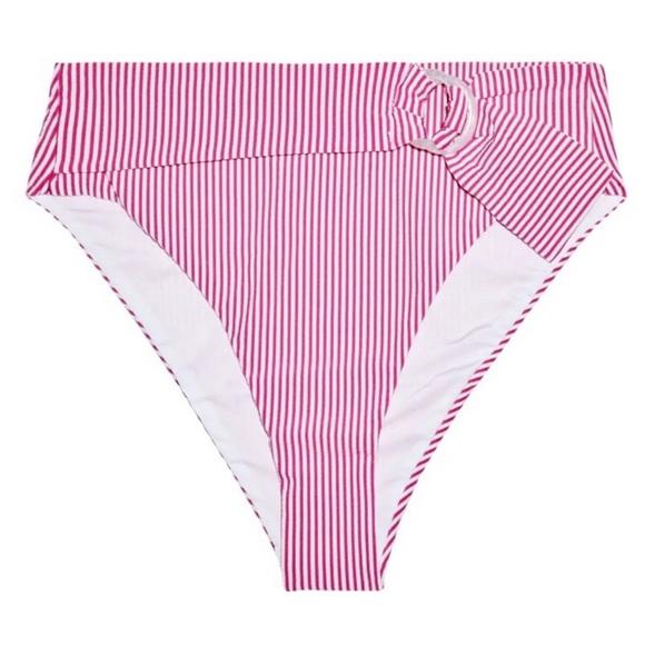 NEW ONIA FUCHSIA STRIPED BIKINI SET - Picture 7 of 8